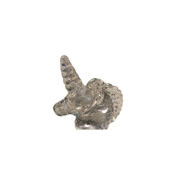 ART GLASS UNICORN Heavy Duty Paper‎ Weight W/ Controlled Bubbles - Picture 2 of 5